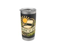 BREATHE SIT STRETCH Routine Yoga sulla Sedia Bicchiere termico in acciaio inox doppia parete