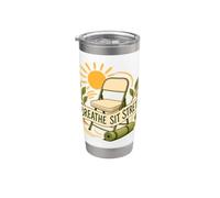 BREATHE SIT STRETCH Routine Yoga sulla Sedia Bicchiere termico in acciaio inox doppia parete