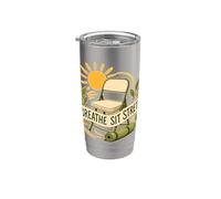 BREATHE SIT STRETCH Routine Yoga sulla Sedia Bicchiere termico in acciaio inox doppia parete