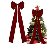 Breathtaking Long Ribbon: Featuring a long ribbon, this tree topper bow
