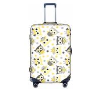 BREAUX Animal Cartoon Gufi Carino Stampa Trolley Valigia Copertura Protettiva Bagagli Copertura Protettiva Unico Doppio Motivo, bianco, X-Large