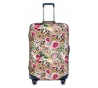 BREAUX Animal Tiger Leopard Print Rose Flower stampa bagagli coperture protettive per bagagli maniche per bagagli coperture decorative per bagagli, coperture per bagagli con zip, bianco, Medium