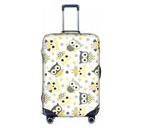 BREAUX Animale Cartoon Gufi Carino Stampa Dei Bagagli Coperture Protettive Maniche Dei Bagagli Coperture Decorative, Zip, bianco, Large