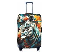 BREAUX Astratto Animal Zebra stampa Trolley Valigia Copertura protettiva bagagli Copertura protettiva Unico Double Sided Pattern, bianco, Large
