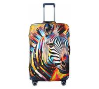BREAUX Astratto Animal Zebra stampa Trolley Valigia Copertura protettiva bagagli Copertura protettiva Unico Double Sided Pattern, bianco, X-Large
