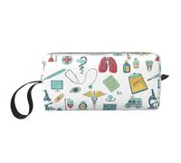 BREAUX Astrazione Biologia Chemistry4 Borsa cosmetica portatile con cerniera Borsa cosmetica da viaggio, Organizer da viaggio Organizzatore giornaliero, Piccolo portafoglio da viaggio, Biologia