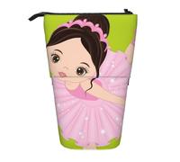 BREAUX Astuccio telescopico con stampa Little Ballerina Dancing Girl, adatto per matite multifunzionale, borsa per trucchi e portafoglio