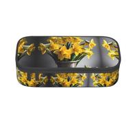 BREAUX Astuccio unisex con stampa di bouquet di narcisi, versatile borsa per cancelleria per ufficio, viaggi o trucco