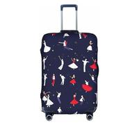 BREAUX Ballroom Dance Pattern stampa Trolley Valigie Copertura protettiva per bagagli Copertura protettiva per bagagli Motivo unico su entrambi i lati, Bianco, XL, Bianco, X-Large