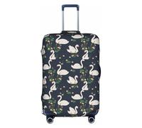 BREAUX Bella copertura protettiva per trolley con stampa di cigni bianchi sul lago, copertura protettiva per bagagli, motivo unico su entrambi i lati, bianco, XL, Bianco, X-Large