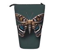 BREAUX Bellissimo astuccio telescopico con stampa di falene, adatto per matite multifunzionali, trousse per trucchi e portafogli