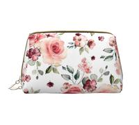 BREAUX Borsa cosmetica da viaggio con stampa di fiori di rosa in fiore grande borsa cosmetica da viaggio organizer portatile, fiori di rosa in fiore, taglia unica, Fiori Rosa Fiori, Taglia unica