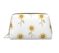 BREAUX Borsa cosmetica da viaggio con stampa di girasole in fiore grande borsa cosmetica da viaggio organizer portatile, girasole in fiore, taglia unica, Fioritura Sunflowe, Taglia unica