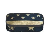 BREAUX Borsa cosmetica di grande capacità stampata con bandiera americana, borsa per articoli da toeletta, organizzatore di cancelleria., nero, taglia unica, floreale, Nero , Taglia unica, floreale