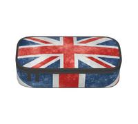 BREAUX Borsa cosmetica di grande capacità stampata con motivo bandiera dell'Unione, borsa per articoli da toeletta, organizer per cancelleria., Nero, BD004, nero, taglia unica, floreale, Nero , Taglia