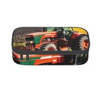 BREAUX Borsa cosmetica di grande capacità stampata dei trattori agricoli dell'azienda, borsa degli articoli da toeletta, organizzatore della cancelleria., Nero, Taglia unica, Floreale, Nero , Taglia