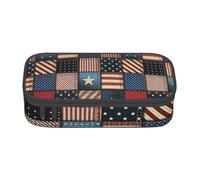 BREAUX Borsa cosmetica di grande capacità stampata patchwork bandiera americana, borsa da toilette, organizzatore di cancelleria., nero, taglia unica, floreale, Nero , Taglia unica, floreale