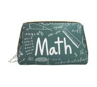 BREAUX Borsa cosmetica portatile in pelle con stampa di parole di teoria delle formule, pochette portatile in pelle, borsa cosmetica portatile, borsa cosmetica in pelle (piccola), formule forme teoria