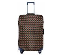 BREAUX Chameleon ascolta musica stampa bagagli coperture protettive per bagagli maniche bagagli coperture decorative per bagagli, coperture per bagagli con zip, bianco, Medium