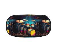 BREAUX Cool Drums Set stampa 300D Oxford Cloth Pencil Case Pouch Double Headed Zipper Design, Cosmetici e Organizer