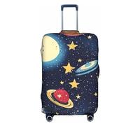 BREAUX Copertura per bagagli con stampa di cielo stellato, universo, spazio, copertura protettiva per bagagli, custodia protettiva per trolley da viaggio, bianco, S