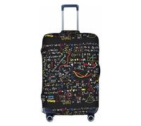 BREAUX Copertura protettiva per valigia trolley con stampa matematica, tessuto ad alta elasticità, copertura per valigia trolley, bianco, Medium