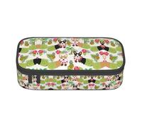 BREAUX Corgi, astuccio unisex con stampa hawaiana tropicale con ananas, versatile borsa per cancelleria per ufficio, viaggi o trucco