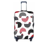 BREAUX Creativo Cartoon Pollo Stampa Dei Bagagli Coperture Protettive Maniche Dei Bagagli Coperture Decorative, Zip, bianco, M