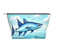 BREAUX Flying Fish In The Oceans, borsa da viaggio con cerniera, organizer quotidiano, borsa da viaggio per cosmetici, 15,9 x 7,1 x 11,9 cm, pesce volante negli oceani, taglia unica, Pesce volante