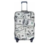 BREAUX Funny Dollar Money stampa bagagli coperture protettive per bagagli maniche bagagli coperture decorative per bagagli, coperture per bagagli con cerniera, bianco, Large
