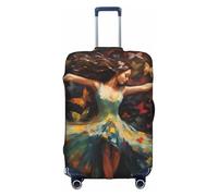 BREAUX Girl Dance Butterfly stampa bagagli coperture protettive per bagagli maniche per bagagli coperture decorative per bagagli, coperture per bagagli con cerniera, bianco, Large