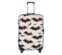 BREAUX Halloween Flying viola pipistrelli stampa Trolley valigia copertura protettiva, tessuto ad alta elasticità, copertura valigia trolley, bianco, Large