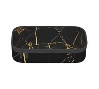 BREAUX Il marmo nero dell'oro ha stampato la borsa di immagazzinaggio della cancelleria, borsa della cancelleria del compartimento, Nero, One Size, Stampa
