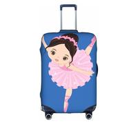 BREAUX Little Ballerina Dancing Girl stampa bagagli coperture protettive maniche bagagli coperture decorative per bagagli, coperture per bagagli con cerniera, bianco, Small