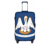BREAUX Louisiana State Flag stampa bagagli coperture protettive maniche bagagli coperture decorative per bagagli, coperture per bagagli con cerniera, Bianco, Large
