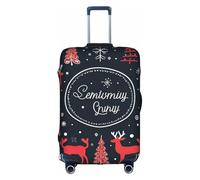 BREAUX Merry Christmas Happy stampa bagagli coperture protettive per bagagli maniche per bagagli coperture decorative per bagagli, coperture per bagagli con cerniera, bianco, X-Large
