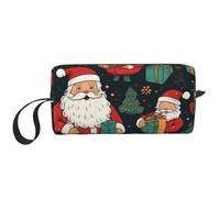 BREAUX Merry Christmas Print Daily Storage Bag, Portable Simple Handheld Storage Bag, Makeup Zipper Travel Bag, Merry Christmas3, One Size, Buon Natale3, Taglia unica