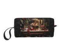 BREAUX Merry Christmas Print Daily Storage Bag, Portable Simple Handheld Storage Bag, Makeup Zipper Travel Bag, Merry Christmas2, One Size, Buon Natale 2., Taglia unica