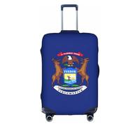 BREAUX Michigan State Flag stampa bagagli coperture protettive per bagagli maniche bagagli coperture decorative per bagagli, coperture per bagagli con cerniera, Bianco, X-Large