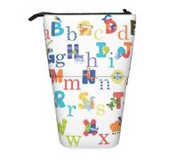 BREAUX Organizer verticale con stampa di tartarughe marine, borsa portatile, borsa cosmetica con cerniera, regalo per le vacanze, Alfabeto animale, Taglia unica, Multiuso