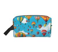 BREAUX Sacchetto cosmetico stampato blu colorato di stoccaggio del cielo dei palloncini, borsa cosmetica di stoccaggio accessorio di viaggio delle donne, Palloncini Colorati Cielo Blu, Taglia unica