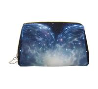 BREAUX Shooting Star - Borsa cosmetica portatile in pelle con stampa a forma di cuore, pochette per cosmetici portatile, borsa per cosmetici in pelle (piccola), bianca, taglia unica, bianco, Taglia