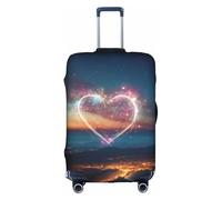 BREAUX Shooting Star Heart stampa bagagli coperture protettive per bagagli maniche bagagli coperture decorative per bagagli, coperture per bagagli con cerniera, Bianco, Large