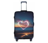 BREAUX Shooting Star Heart stampa trolley valigia copertura protettiva bagagli copertura protettiva unico motivo su entrambi i lati, bianco, piccolo, Bianco, Small