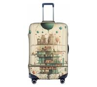 BREAUX Stampa fisica Stampa Dei Bagagli Coperture Protettive Maniche Dei Bagagli Coperture Decorative, Zip Deposito, Bianco, Large