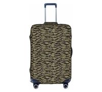 BREAUX Tiger Stripe Camo stampa Trolley valigia copertura di protezione, tessuto ad alta elasticità, copertura valigia trolley, bianco, Small