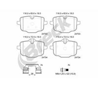 BRECK 24704 00 554 00 Kit pastiglie freno, Freno a disco per BMW