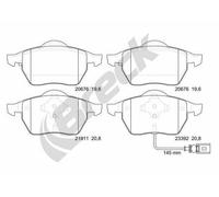 BRECK Kit pastiglie freni Anteriore per VW Golf IV Hatchback (1J1)