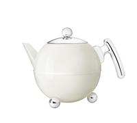 Bredemeijer 7304WC - Teiera Bella Ronde 1,2L, Bianco Crema, Finiture cromate