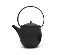 Bredemeijer Grande teiera asiatica nera a induzione, 1,2 litri, teiera in ghisa smaltata con filtro in acciaio inox